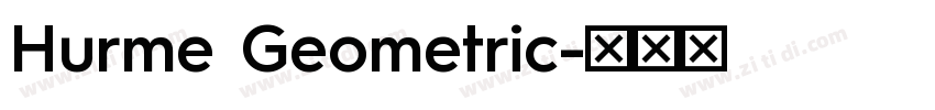 Hurme Geometric字体转换